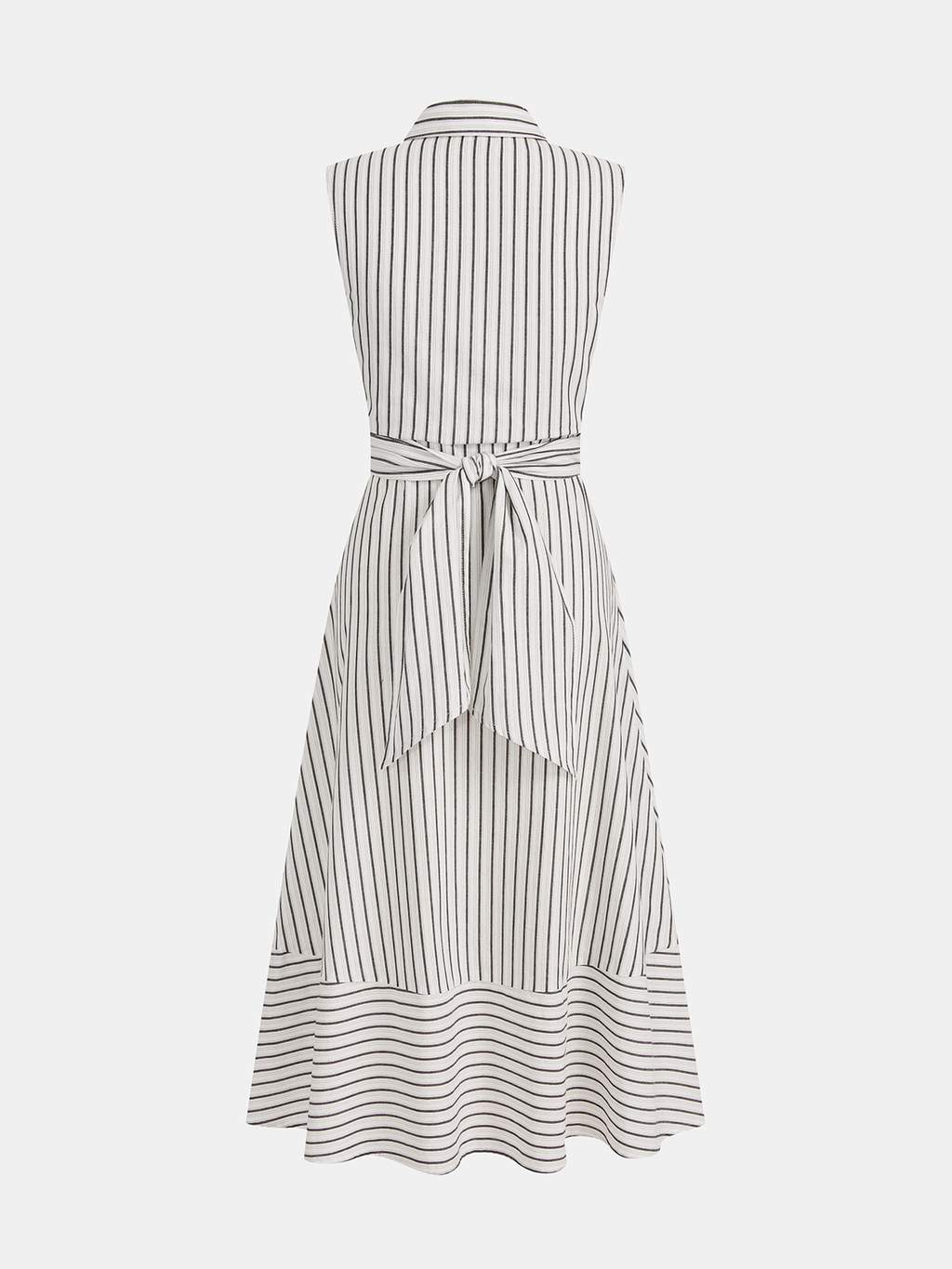 Elegant Sleeveless Tie-Waist Midi Dress