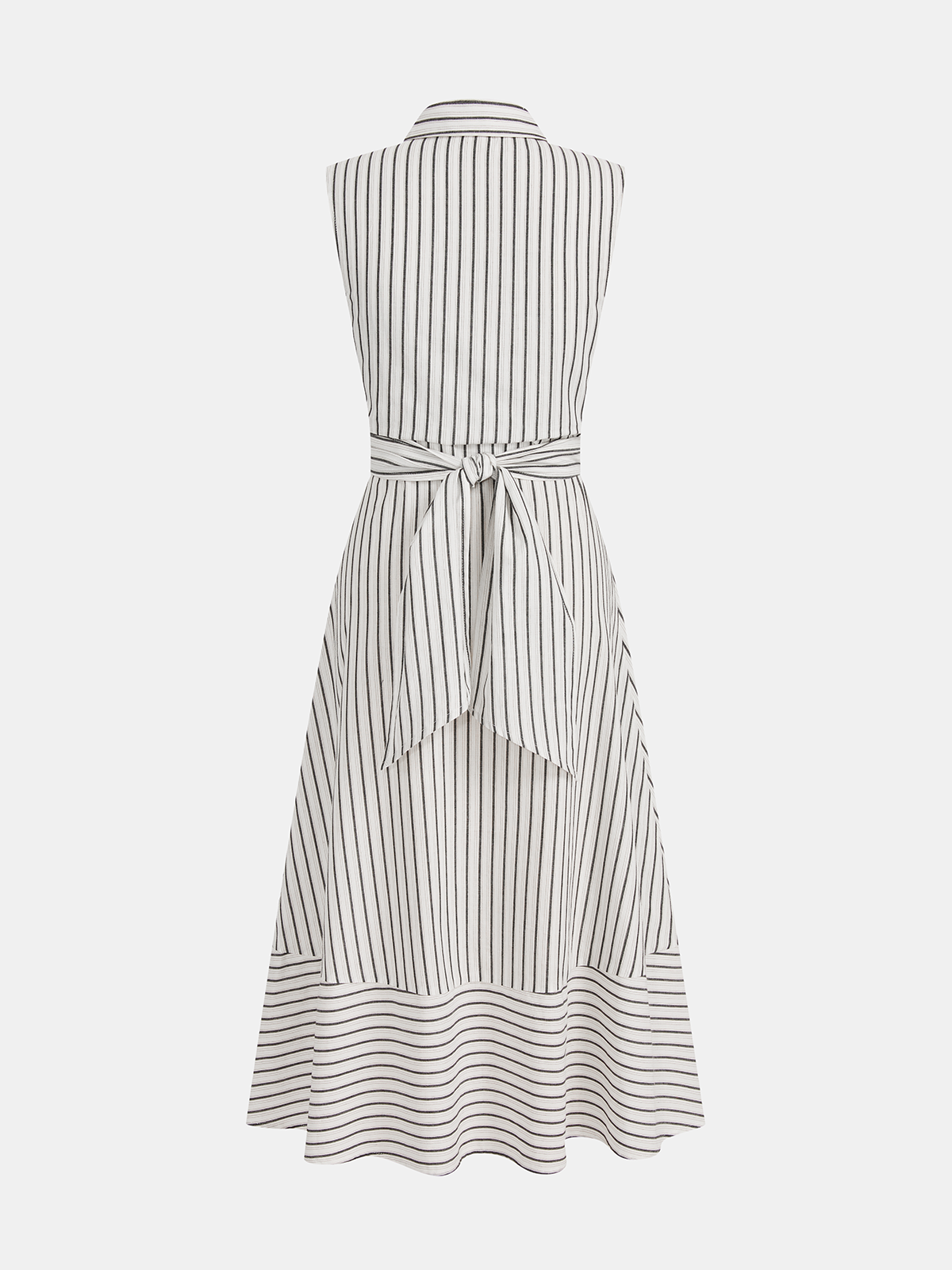 Elegant Sleeveless Tie-Waist Midi Dress