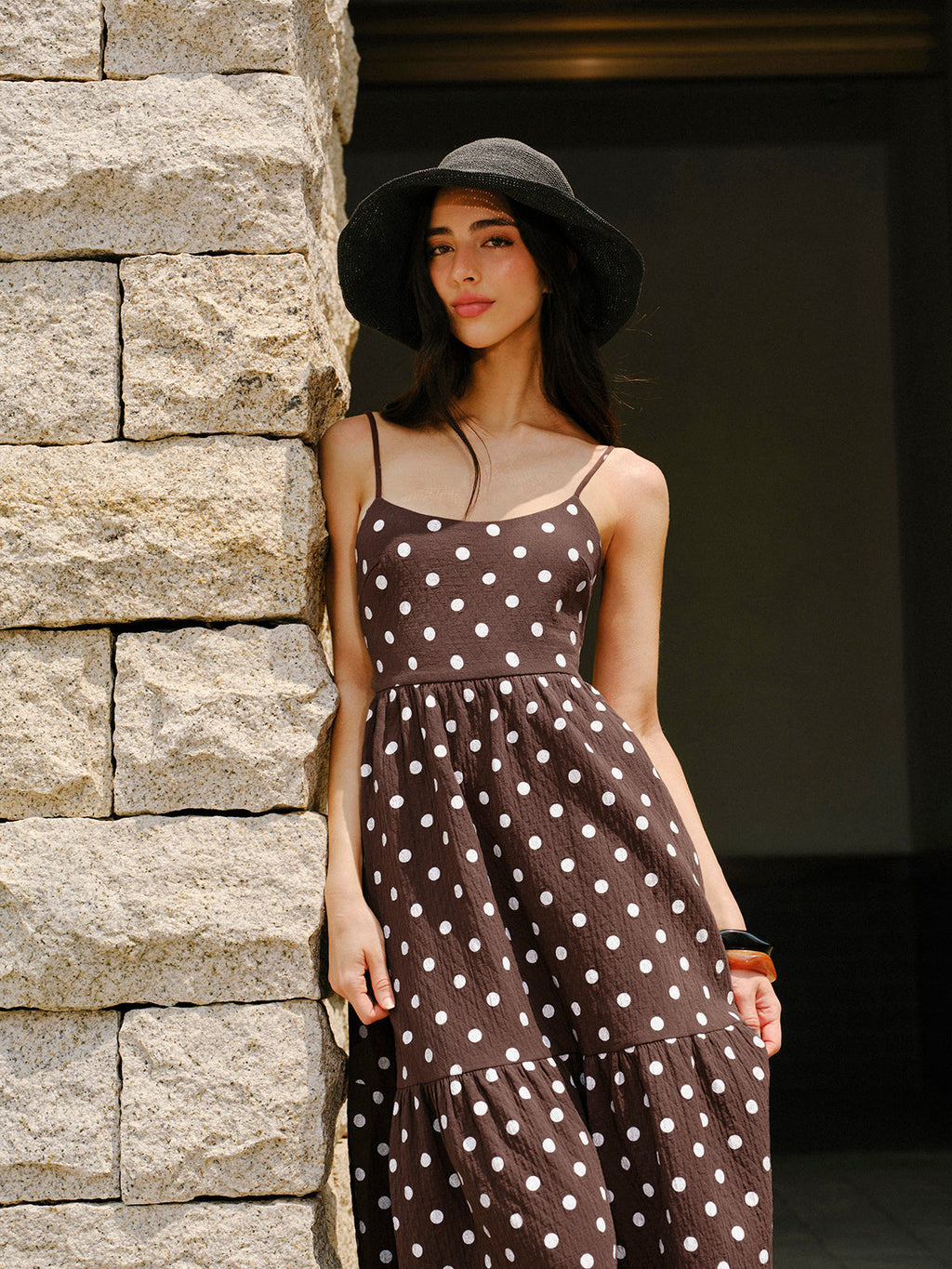 Carla's Choice Backless Polka Dot Dress