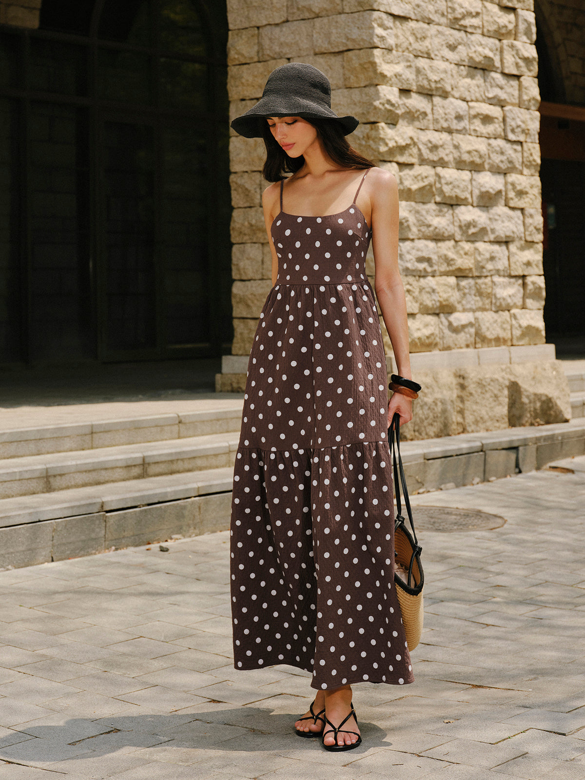 Carla's Choice Backless Polka Dot Dress