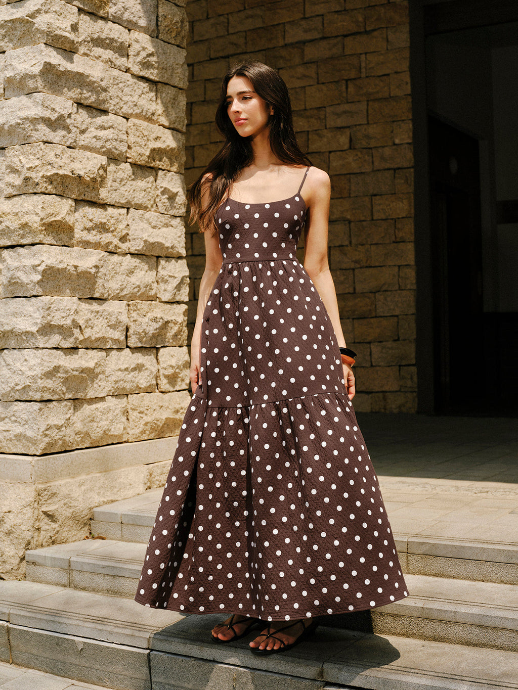 Carla's Choice Backless Polka Dot Dress