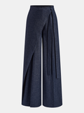 Wrap Star Asymmetric Wide-Leg Pants