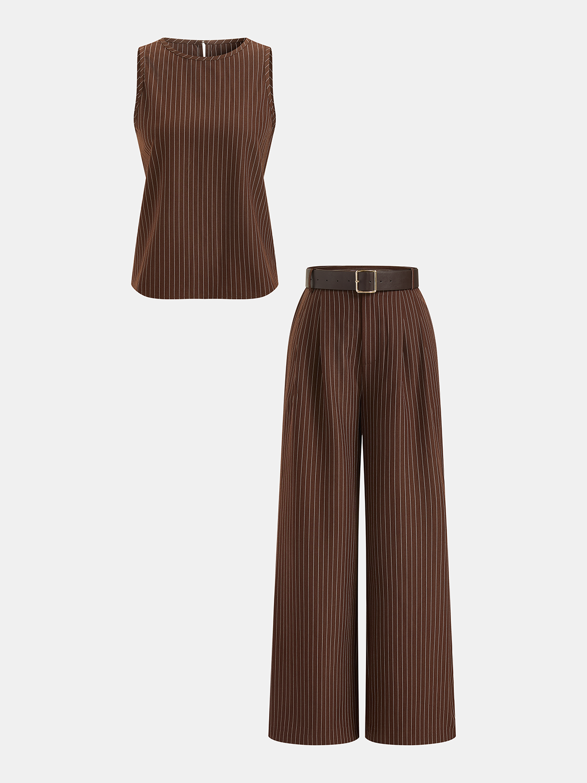 Girl Hour Sleeveless Belted Top & Pants Set