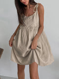 St Barts Tied Shoulder Short Dress