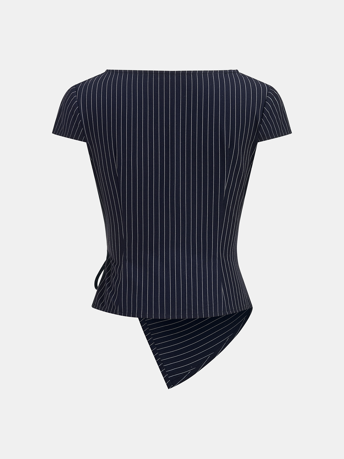 Power Suit Wrap Tie Top & Wide-Leg Pants Set