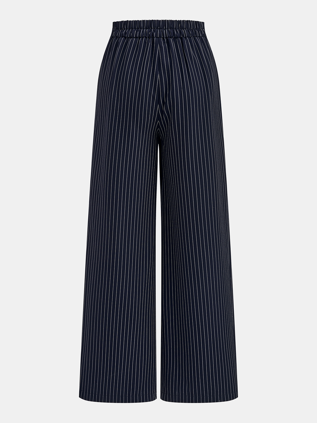 Power Suit Wrap Tie Top & Wide-Leg Pants Set