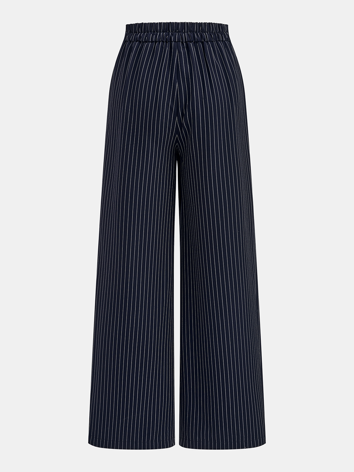 Power Suit Wrap Tie Top & Wide-Leg Pants Set