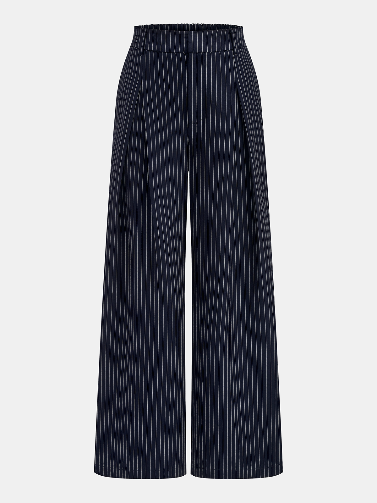 Power Suit Wrap Tie Top & Wide-Leg Pants Set