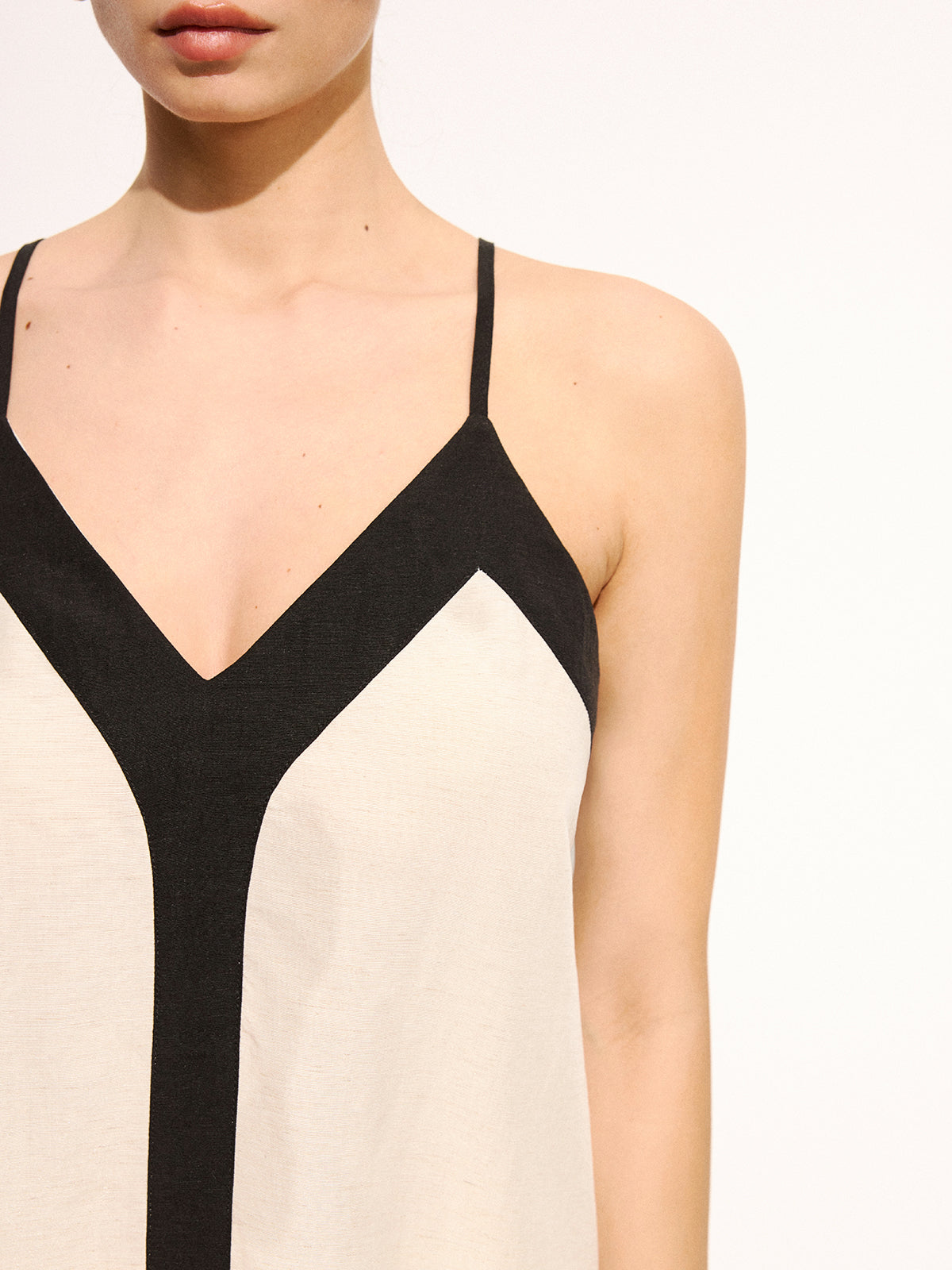 Elise Cotton Linen Contrast Cami Top & Pants Set