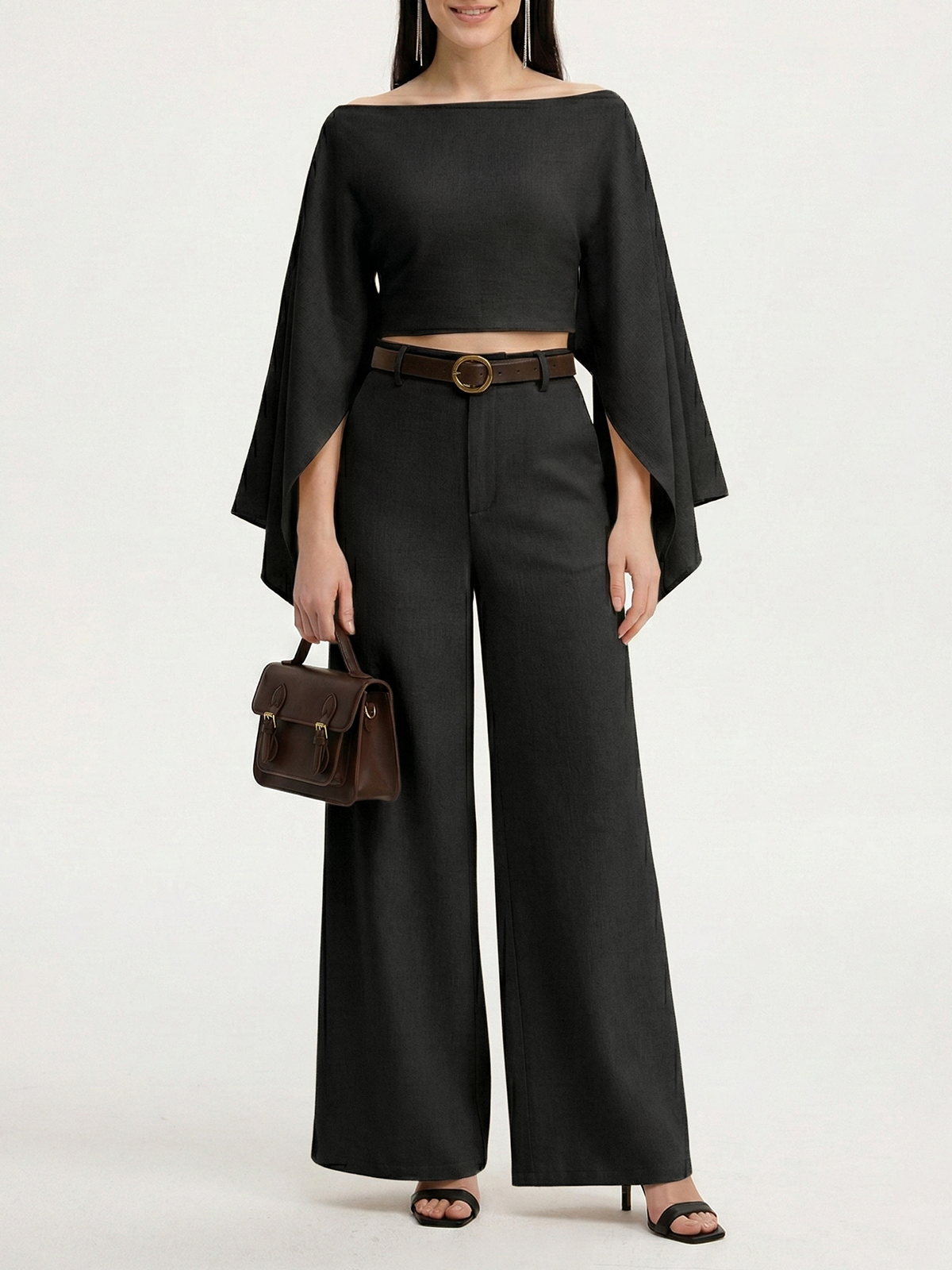 Breezy Days Belted Linen-Blend Pants