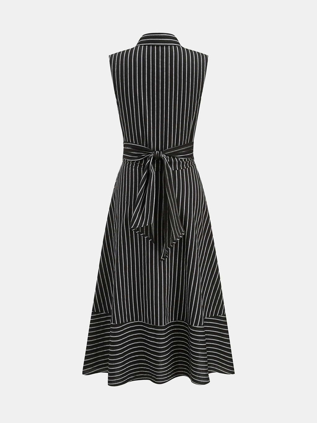 Elegant Sleeveless Tie-Waist Midi Dress