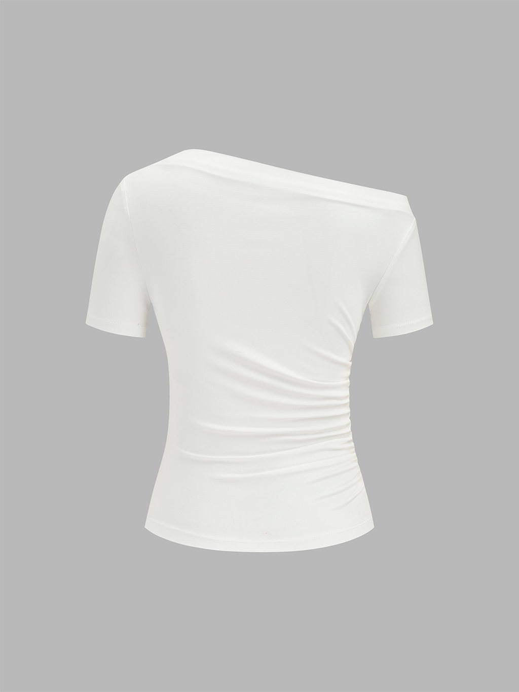 Gathered Charm Off-Shoulder Short Sleeve Top