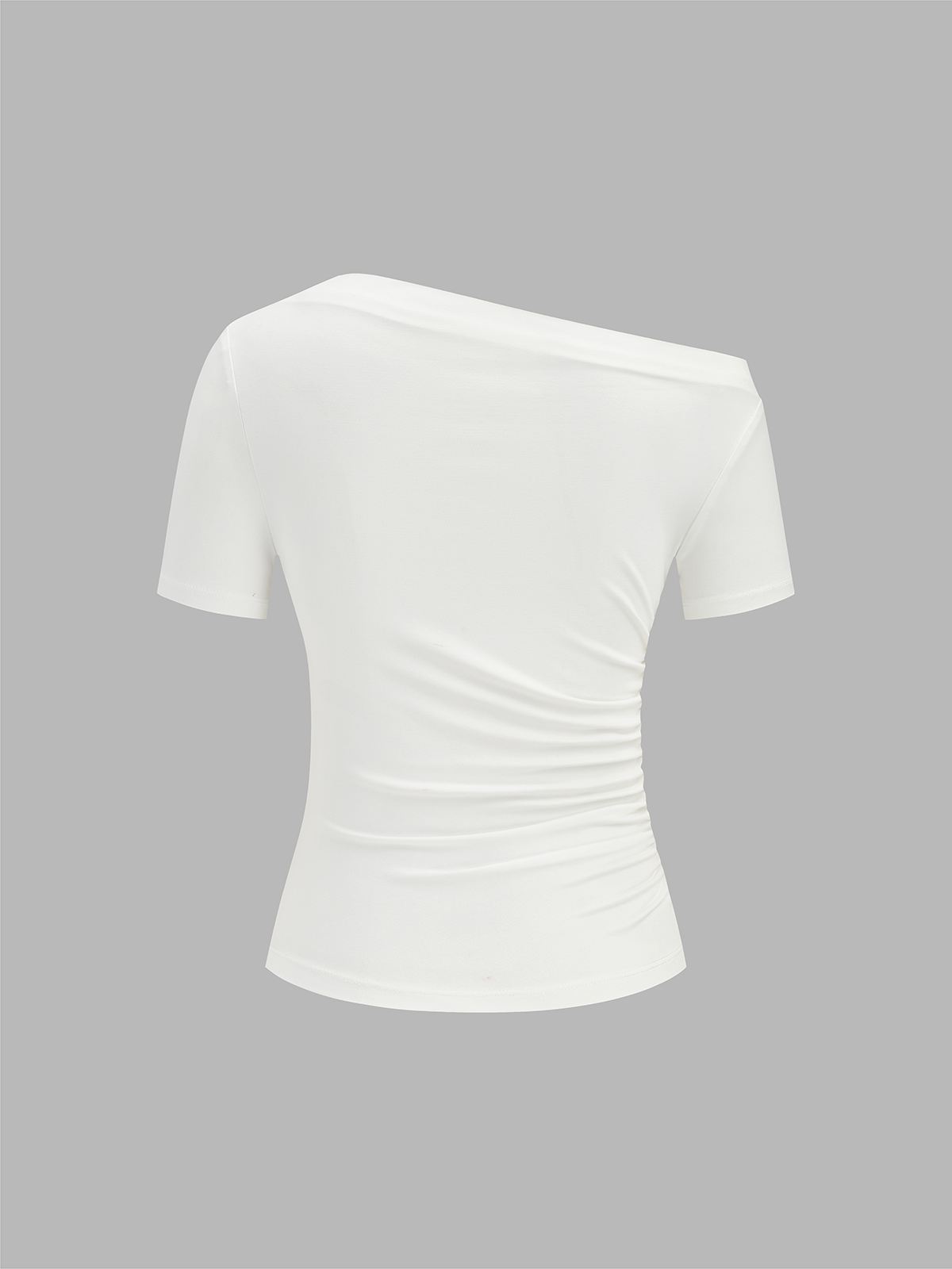 Gathered Charm Off-Shoulder Short Sleeve Top