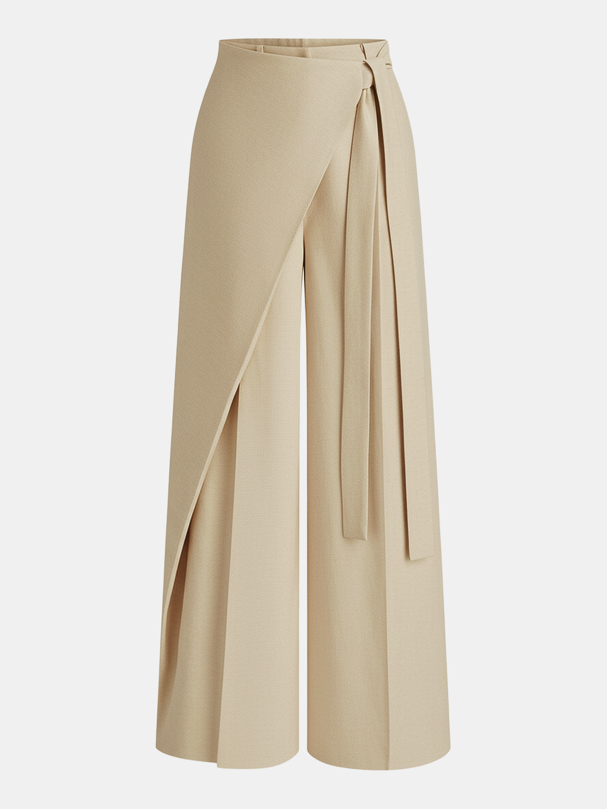 Wrap Star Asymmetric Wide-Leg Pants
