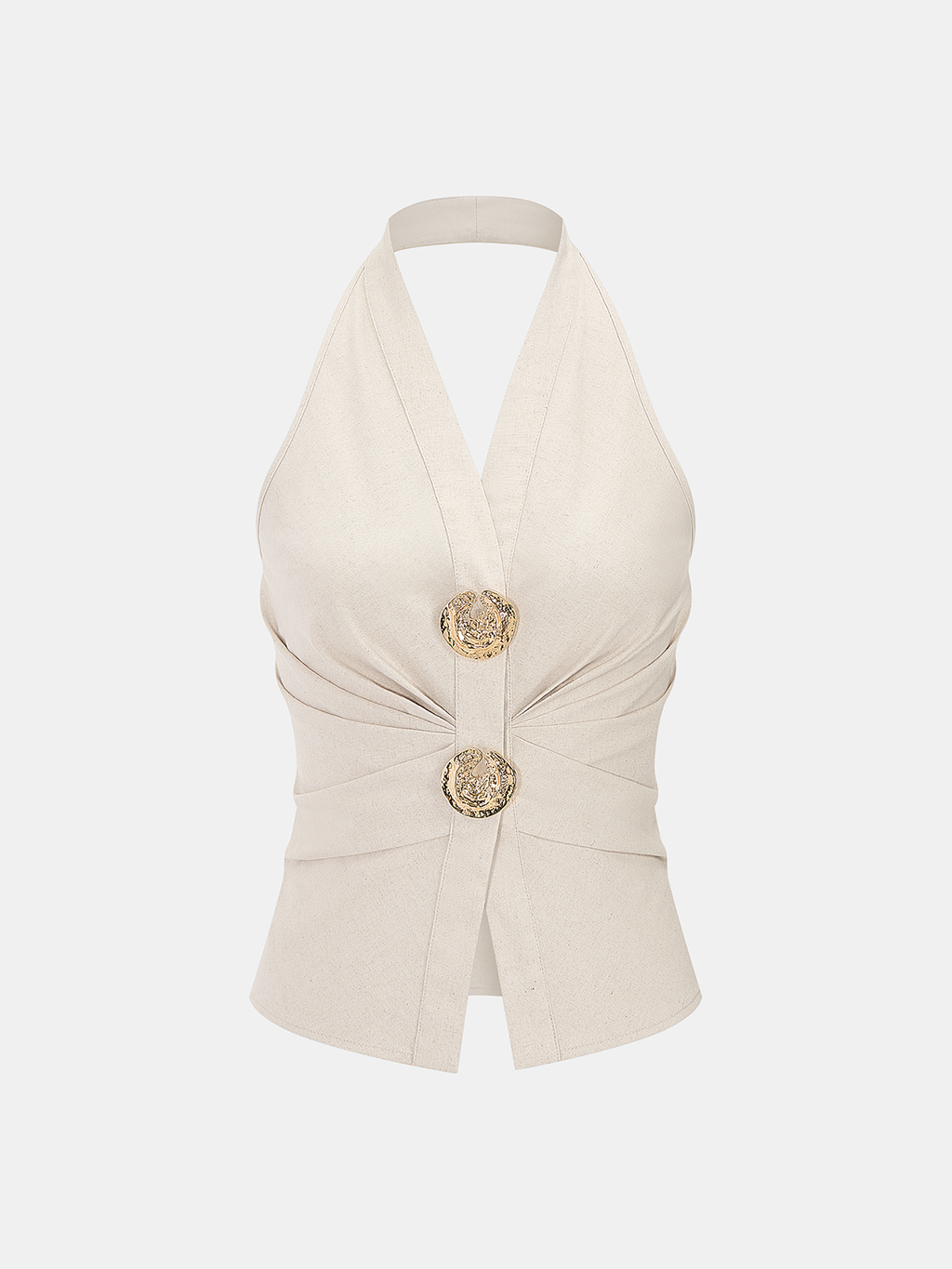 Riviera Linen Blend Halter Top & Pants Set