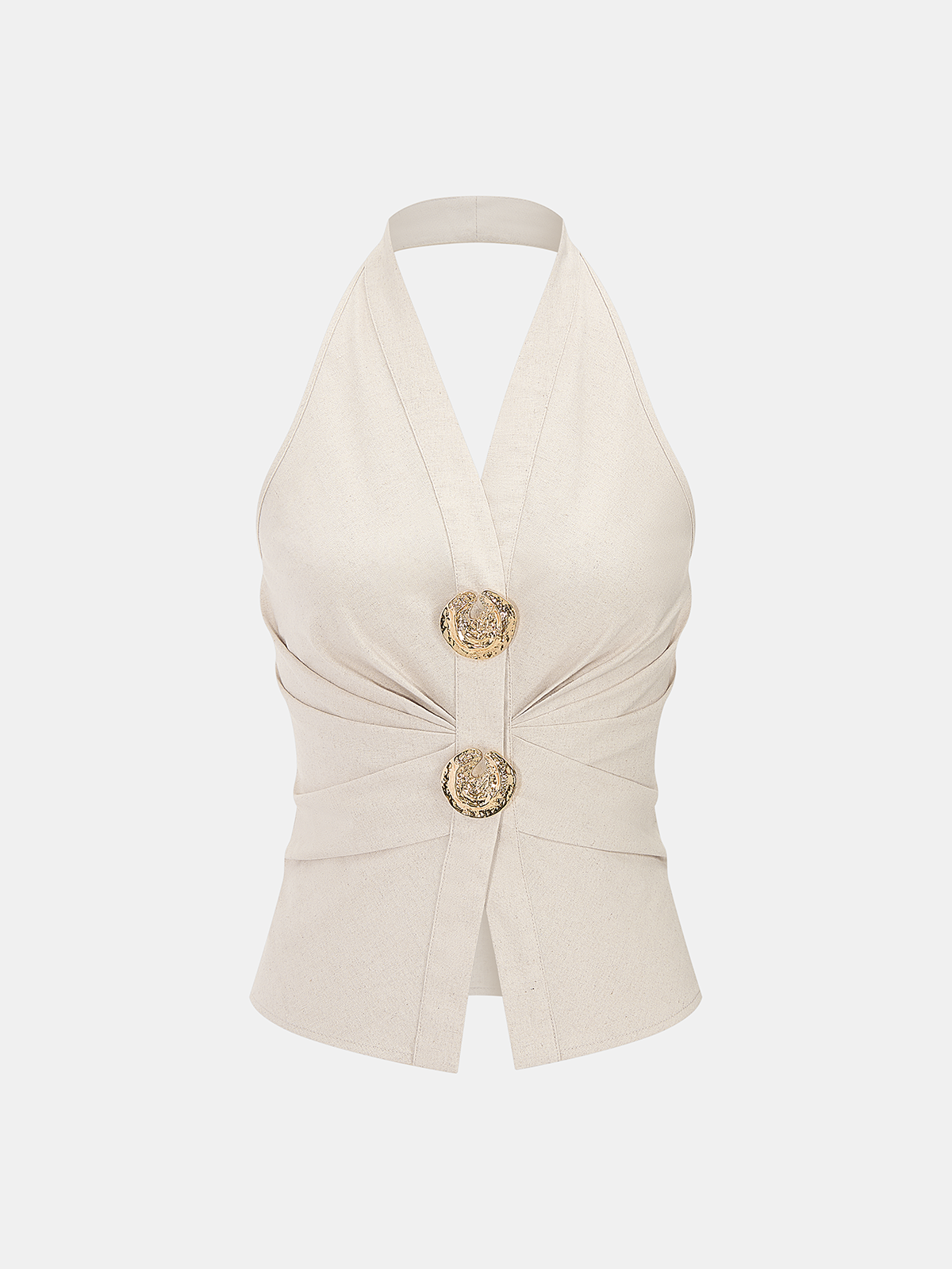 Riviera Linen Blend Halter Top & Pants Set