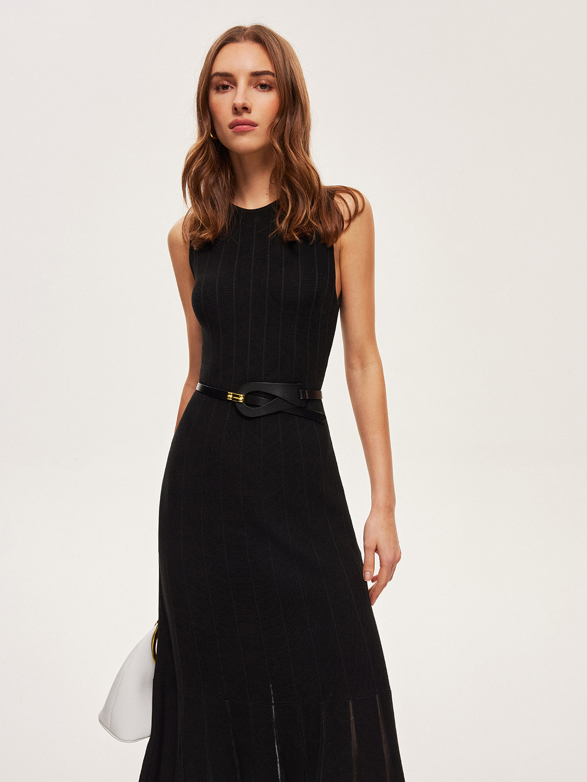 Free Flow Elegant Mesh Flared Dress