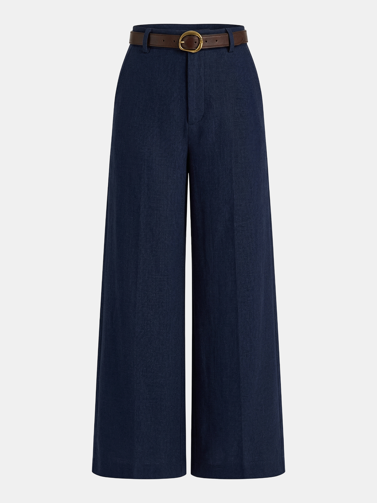Breezy Days Belted Linen-Blend Pants