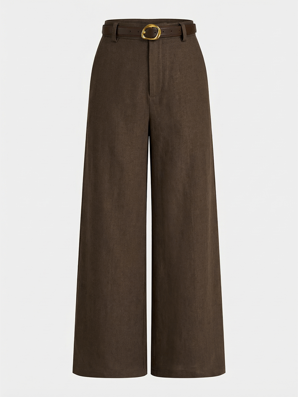 Breezy Days Belted Linen-Blend Pants