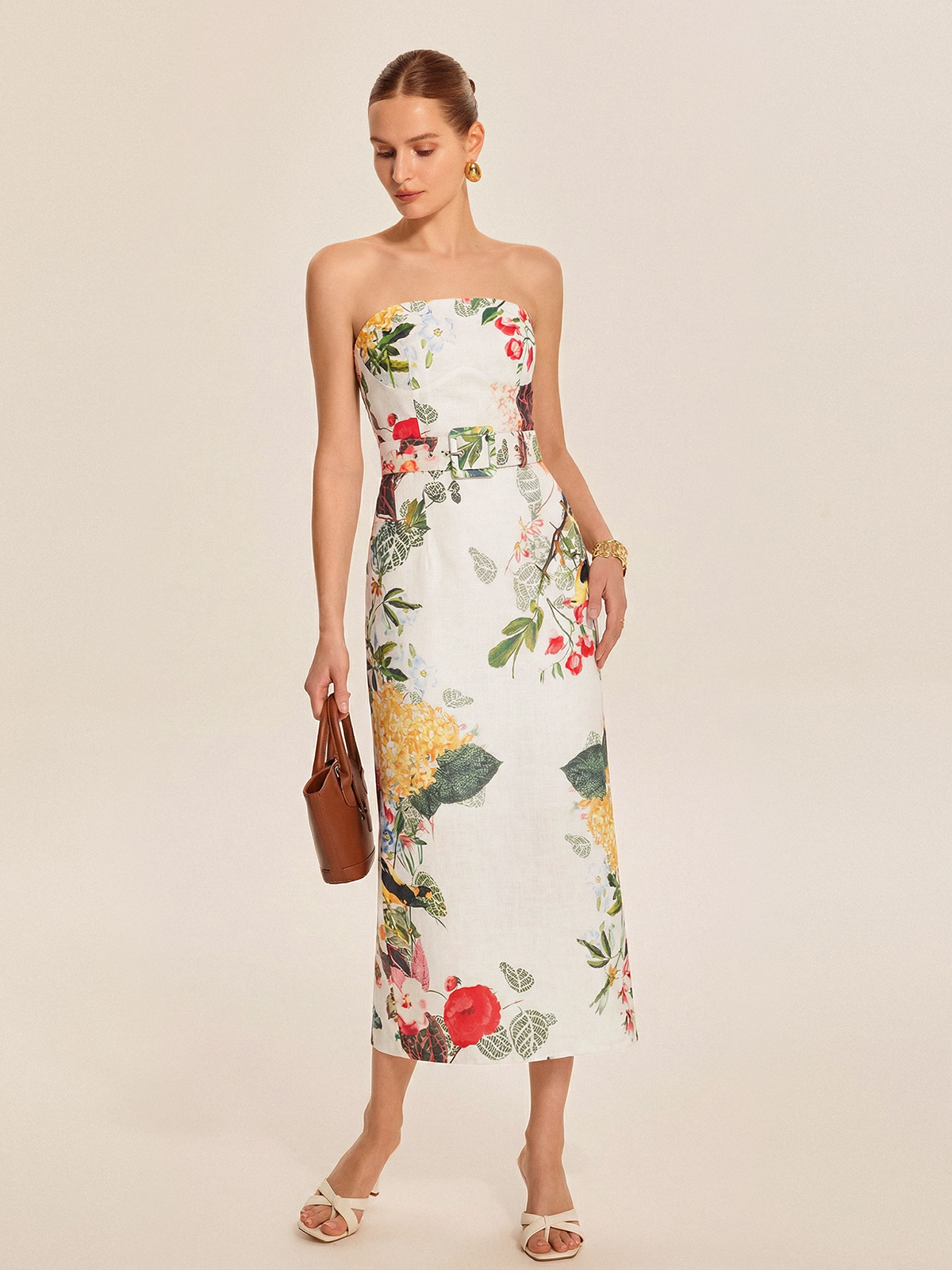 Floral Hour Belted Maxi Dress