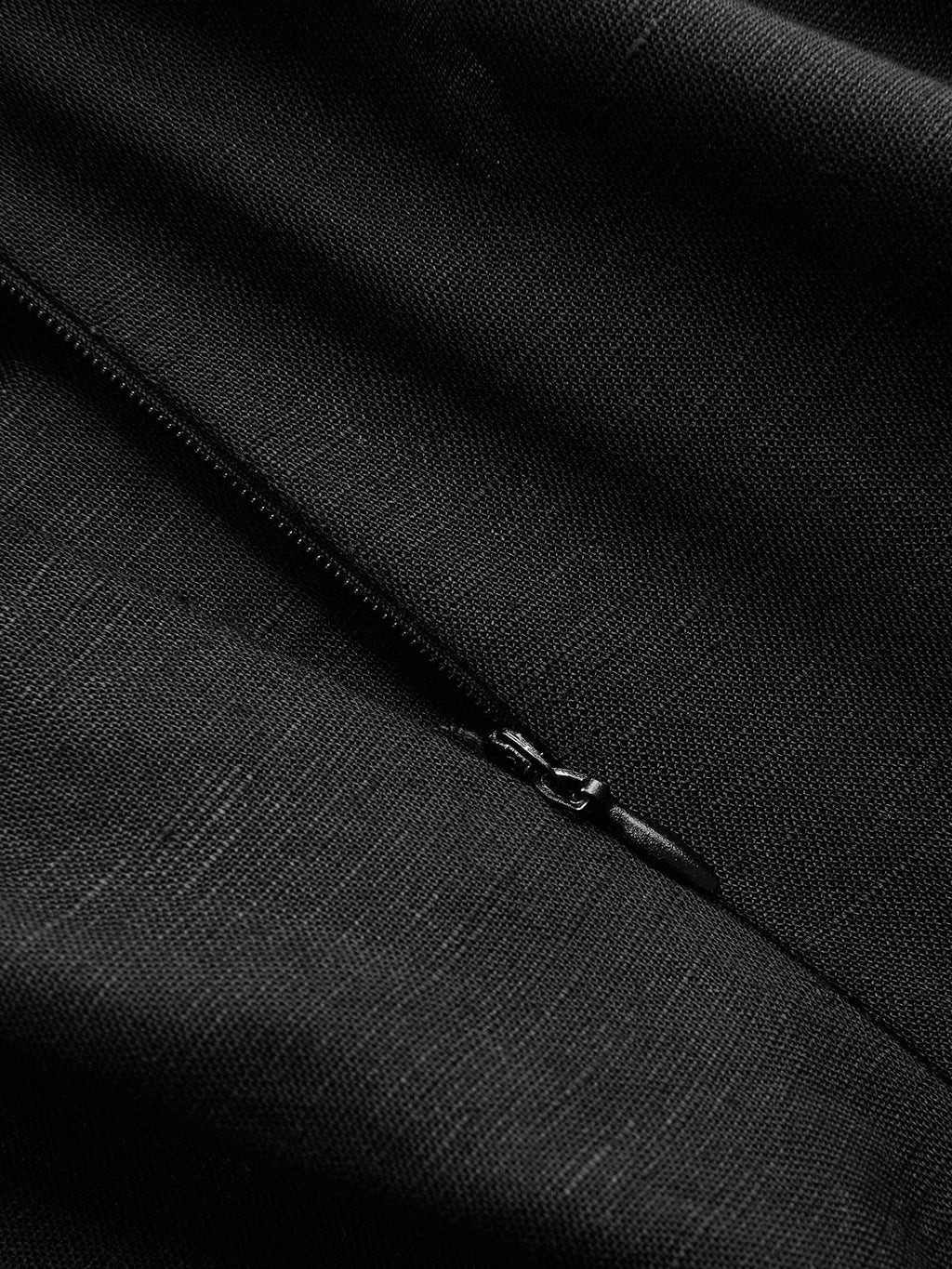 Linen-Blend Strapless Tie-Waist Jumpsuit