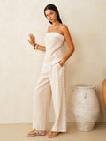 Capri Linen Blend Essential Lace Trim Set