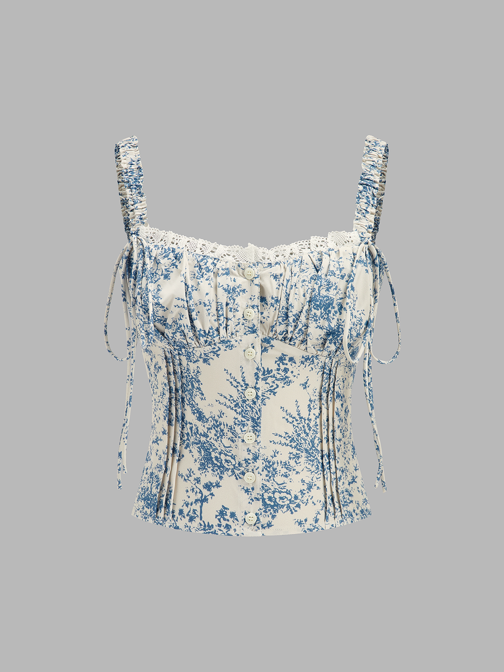 Garden Aura Floral Printed Cami Top