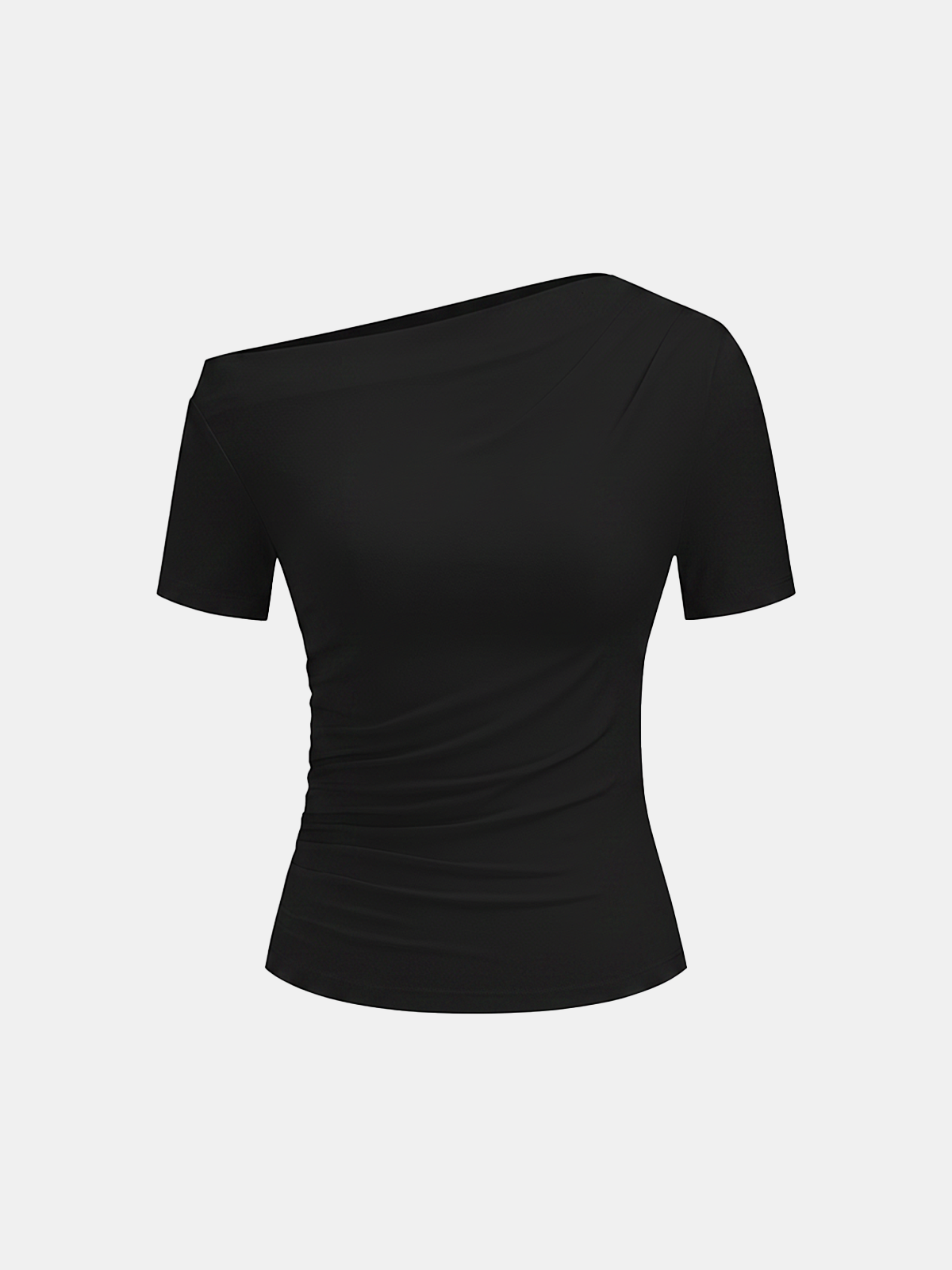 Gathered Charm Off-Shoulder Short Sleeve Top