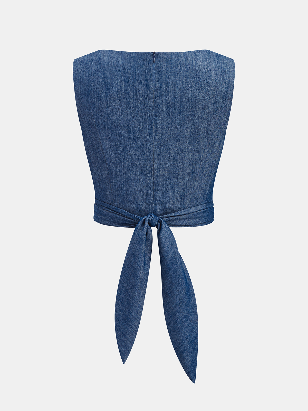 Knotted Cross-Tie Crop Top & Wide-Leg Pants Set