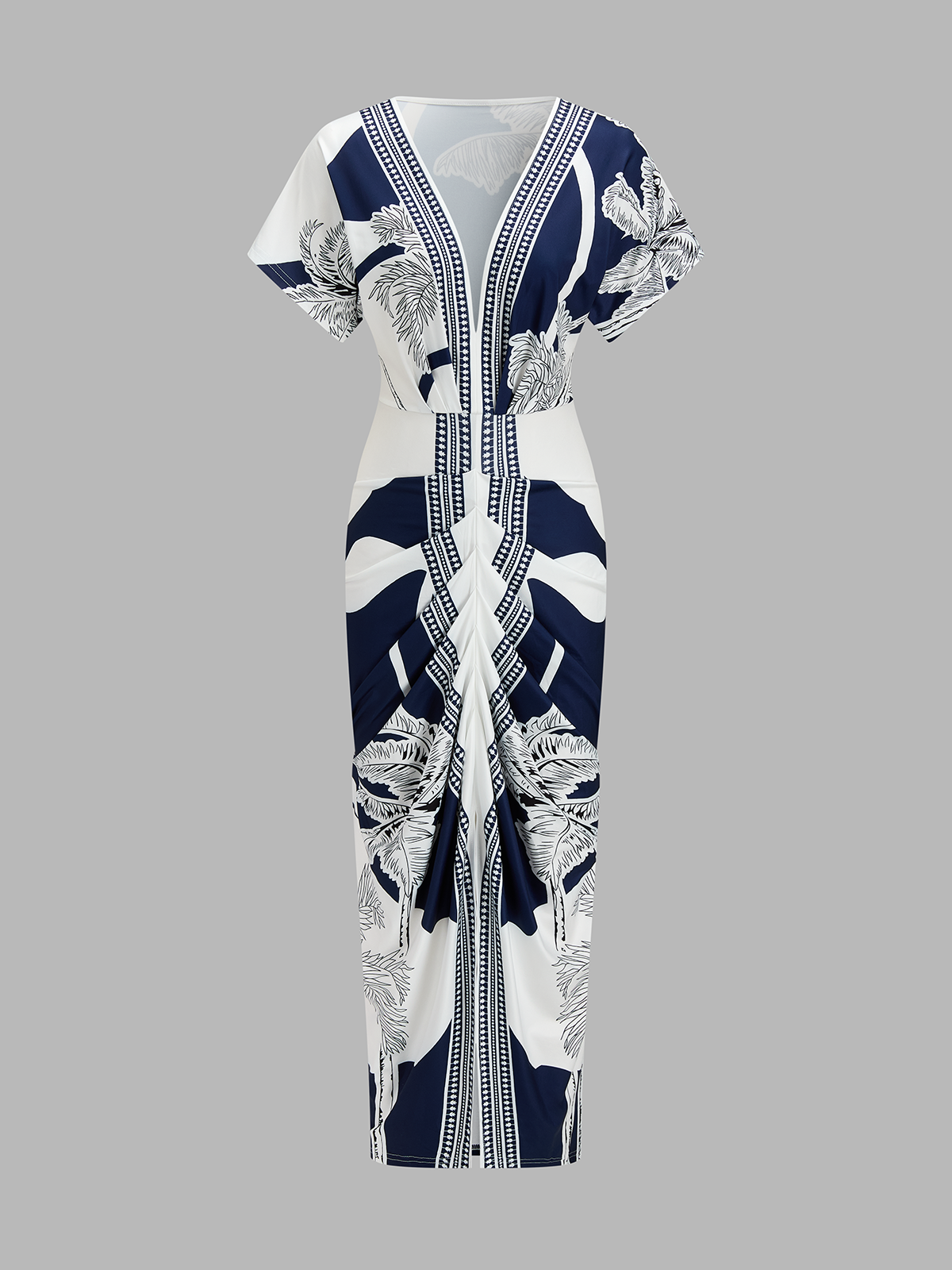 Deep Dive Gorgeous V-Neck Midi Dress
