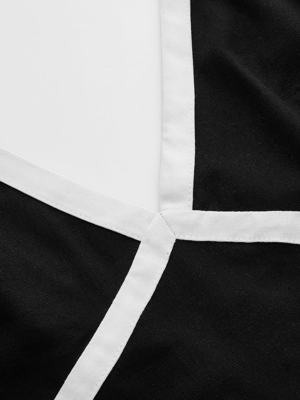 Relaxed Chic Contrast Trim Linen-Blend Mini Dress