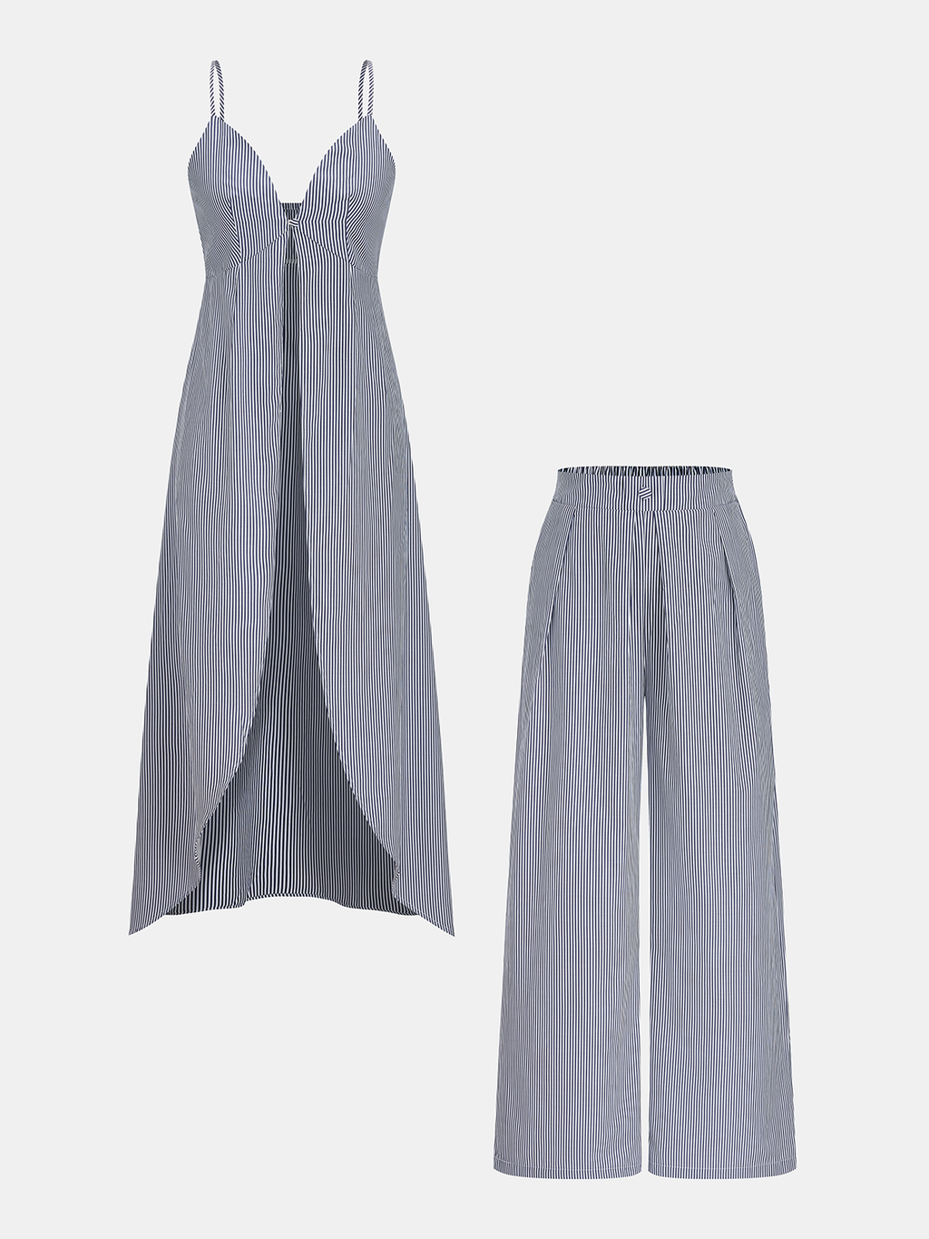 Relish Striped Long Cami Set