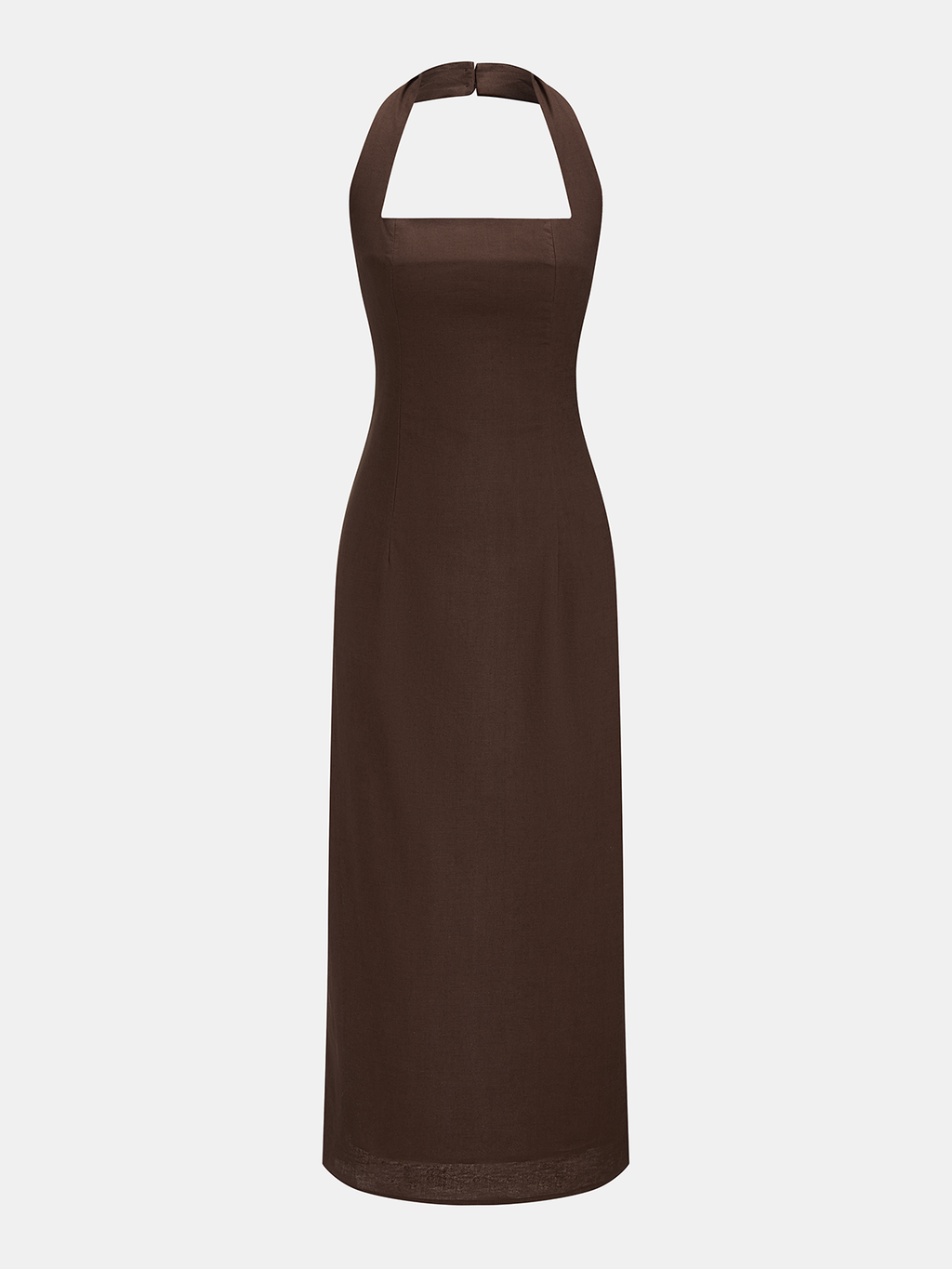 Sun Kissed Halter Backless Split Dress