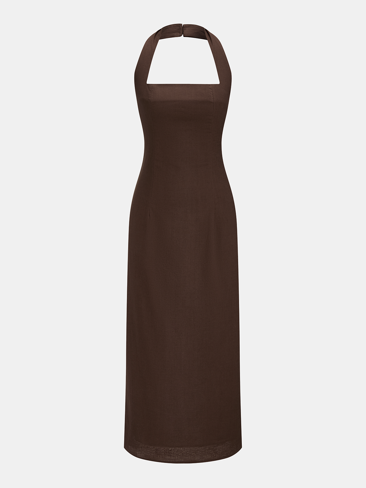 Sun Kissed Halter Backless Split Dress