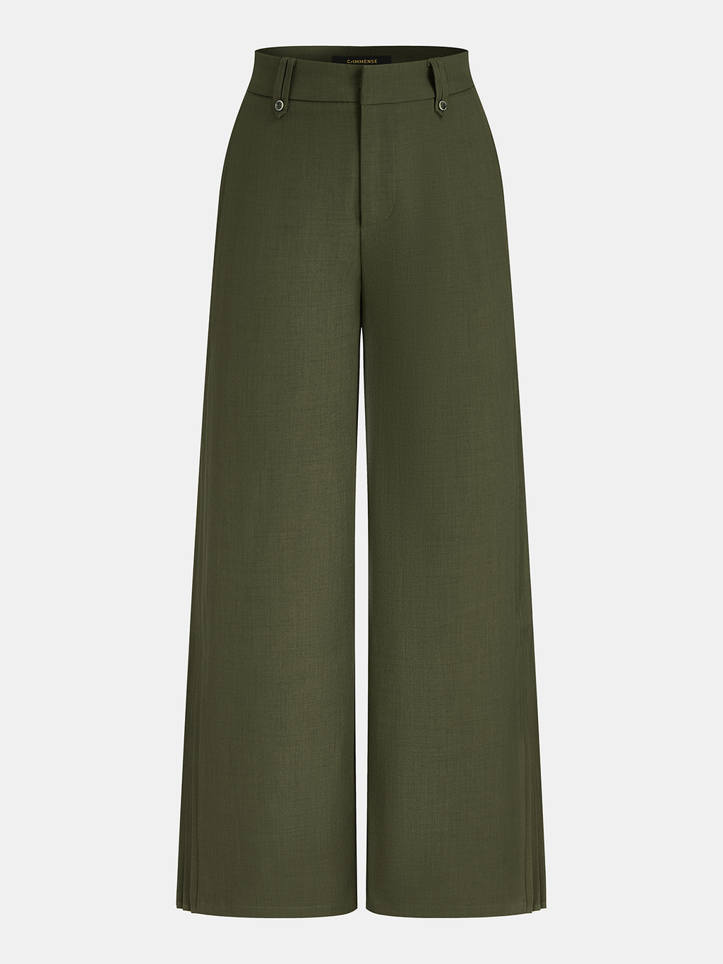 Effortless Side-Pleated Wide-Leg Pants