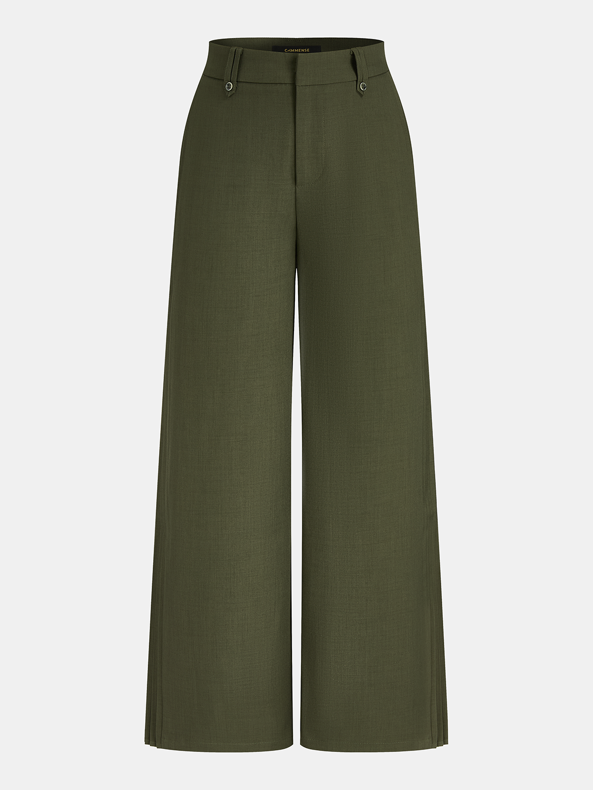 Effortless Side-Pleated Wide-Leg Pants