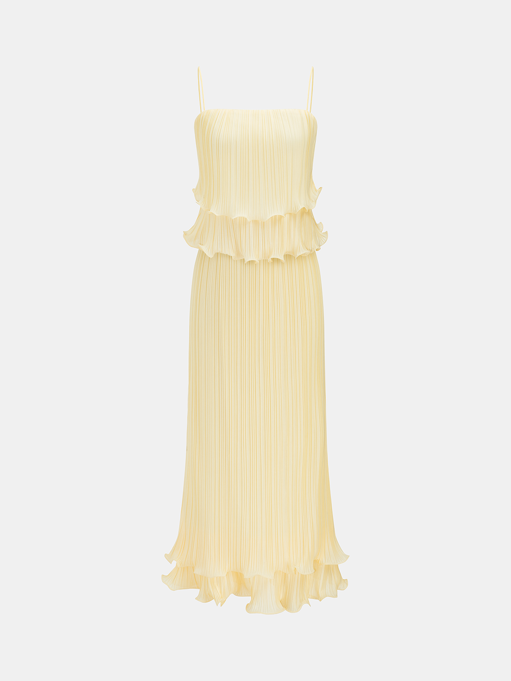 Whirl Pleated Layered Ruffle Skirt Set