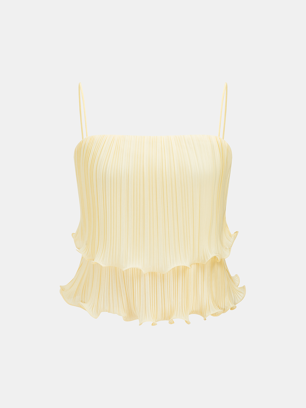 Whirl Pleated Layered Ruffle Skirt Set