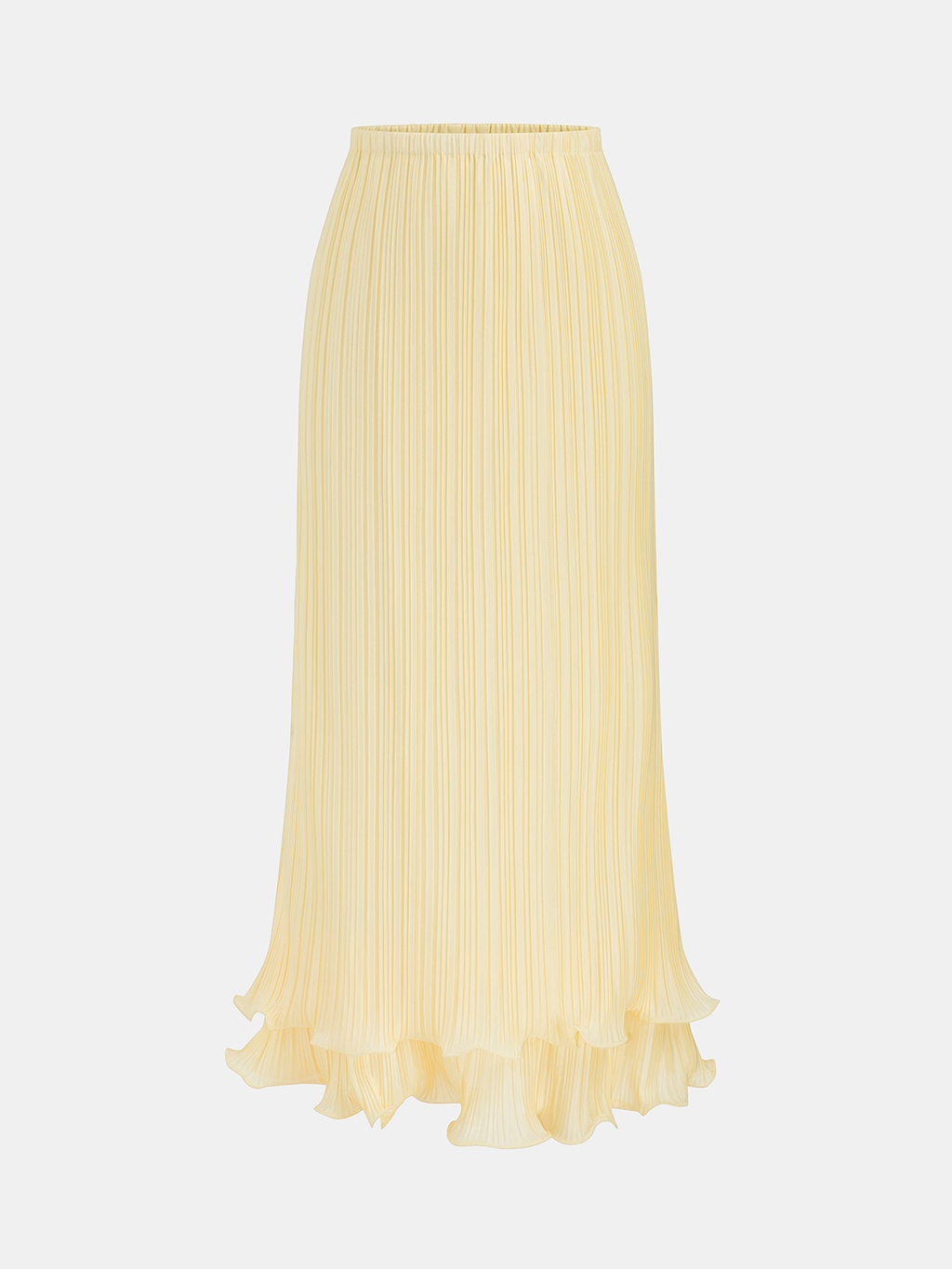 Whirl Pleated Layered Ruffle Skirt Set