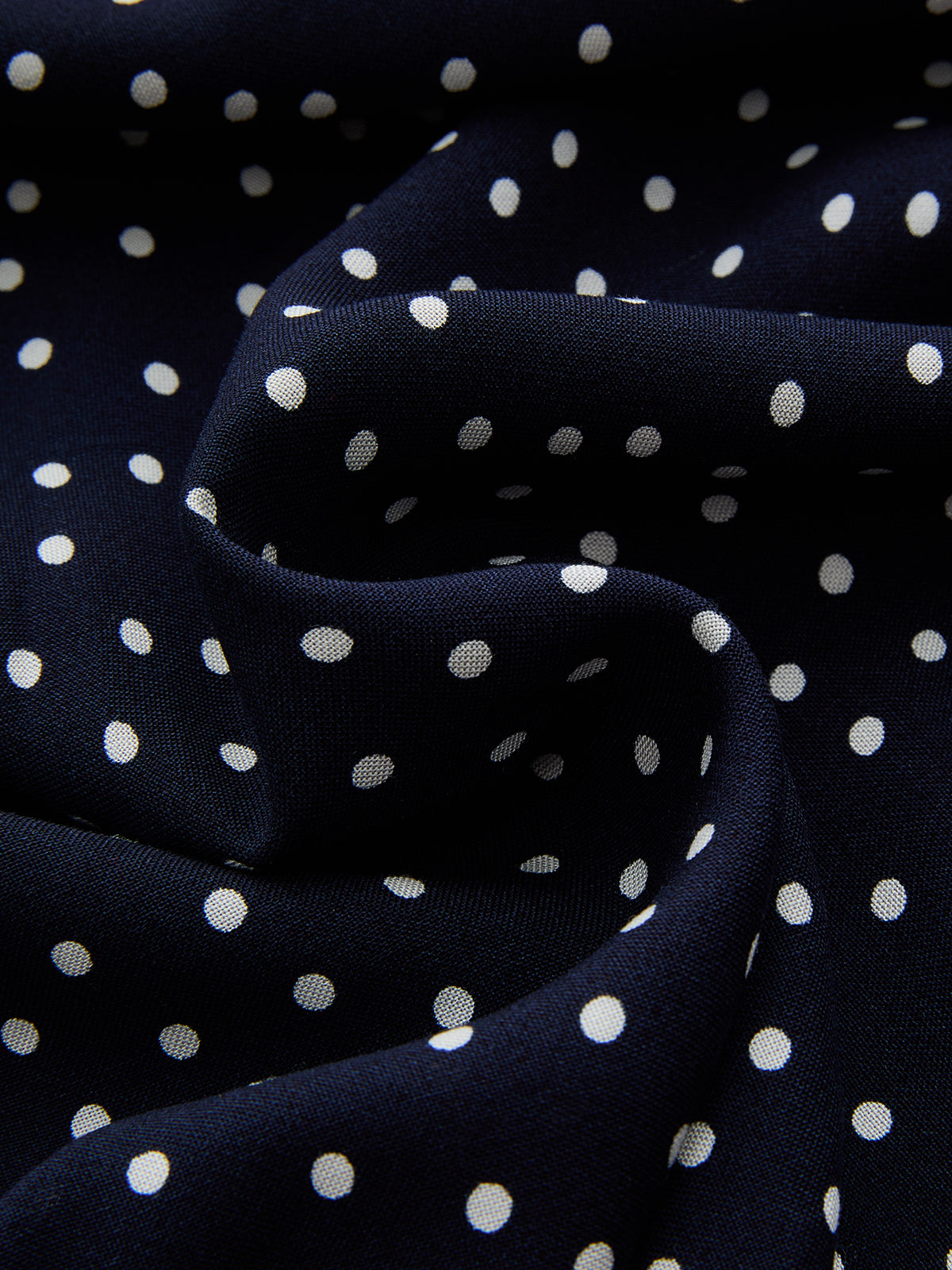 Dotted Darling Polka Dot Lace-Trim Dress