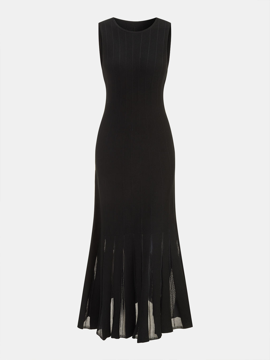 Free Flow Elegant Mesh Flared Dress