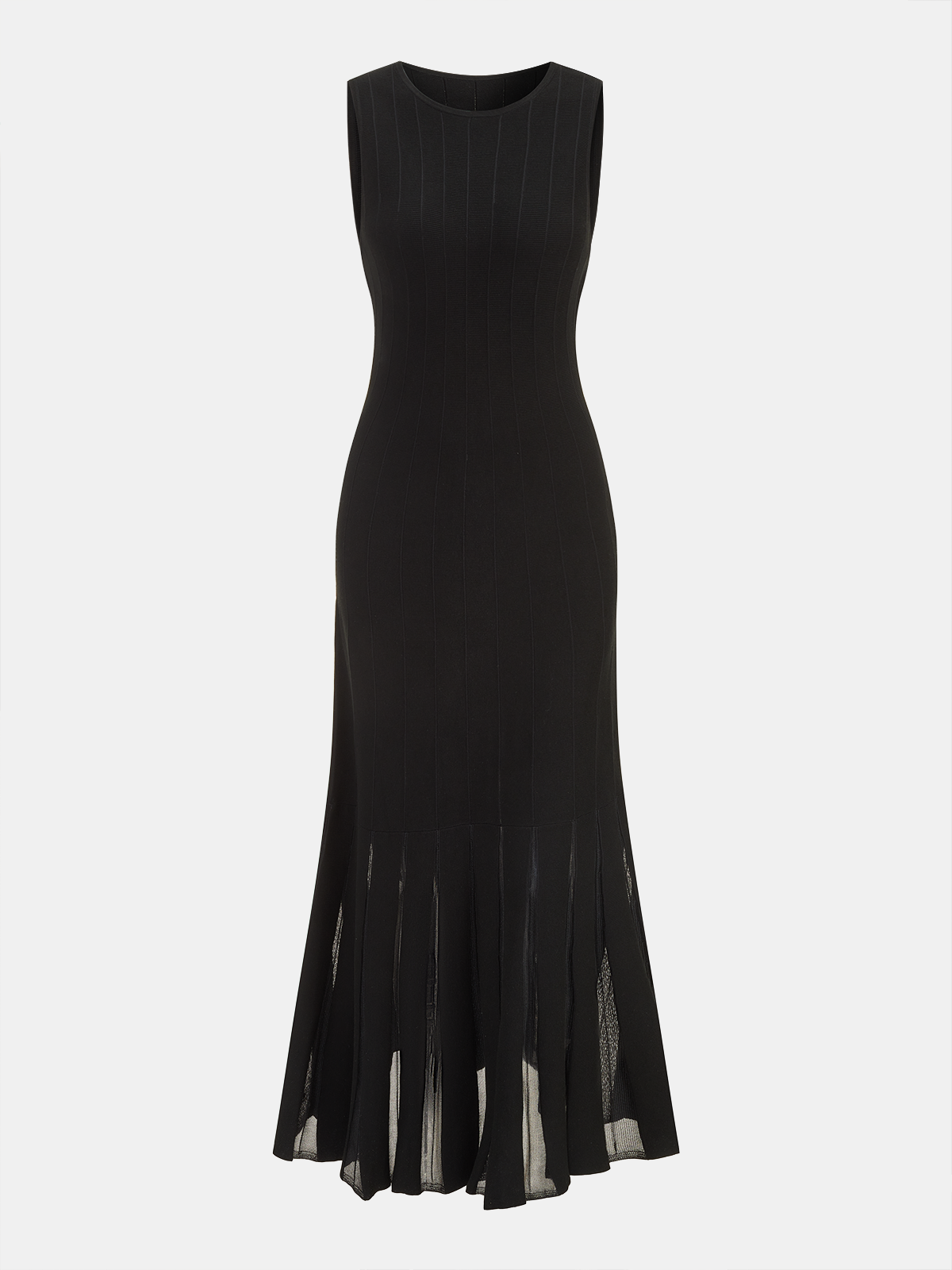 Free Flow Elegant Mesh Flared Dress