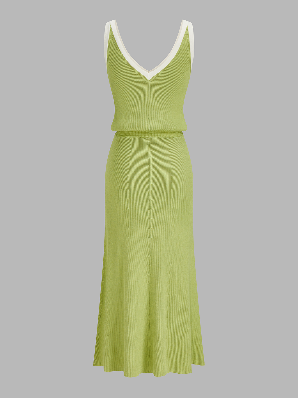 Mara Contrast Slit-Front Maxi Dress
