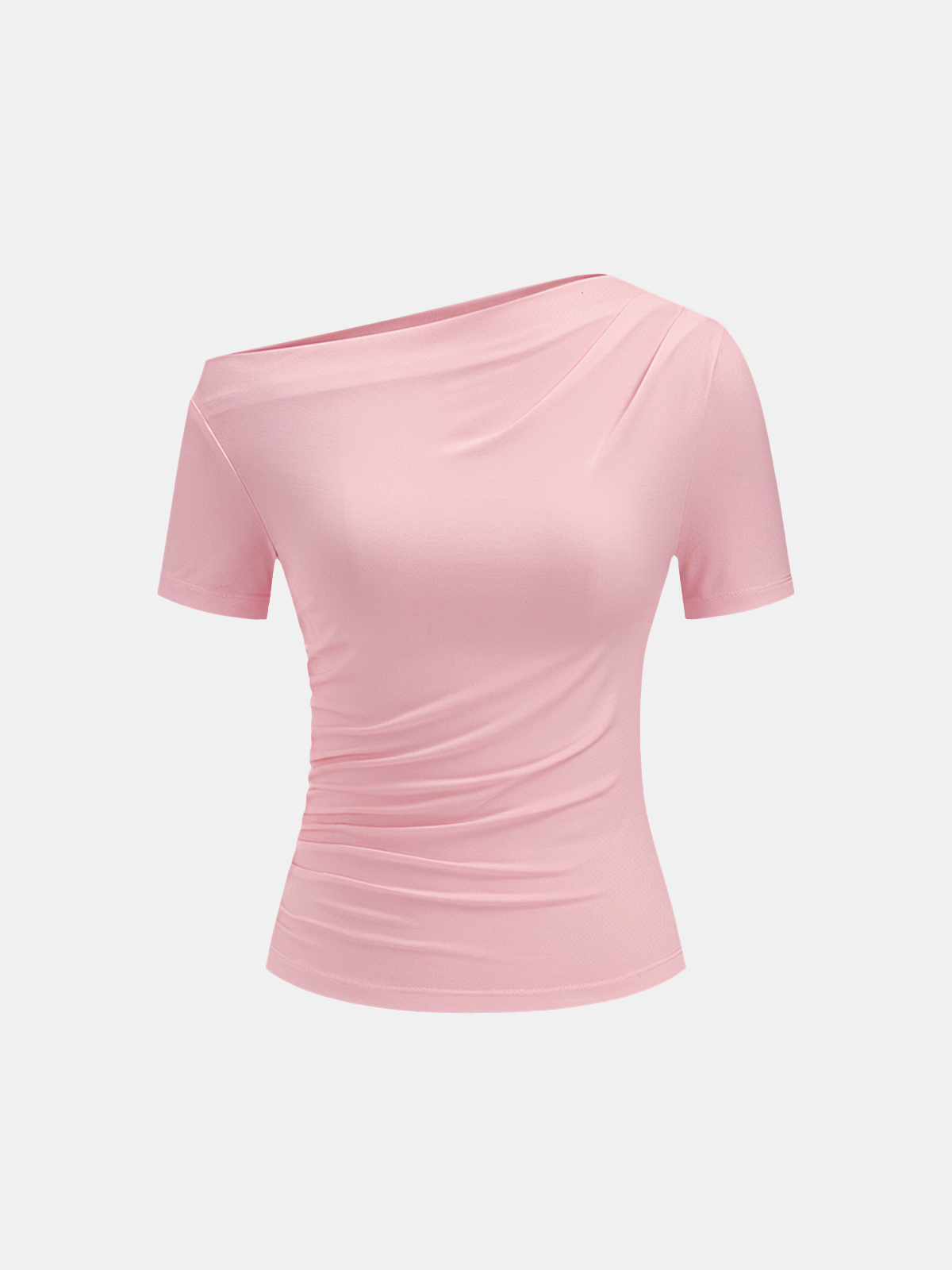 Gathered Charm Off-Shoulder Short Sleeve Top