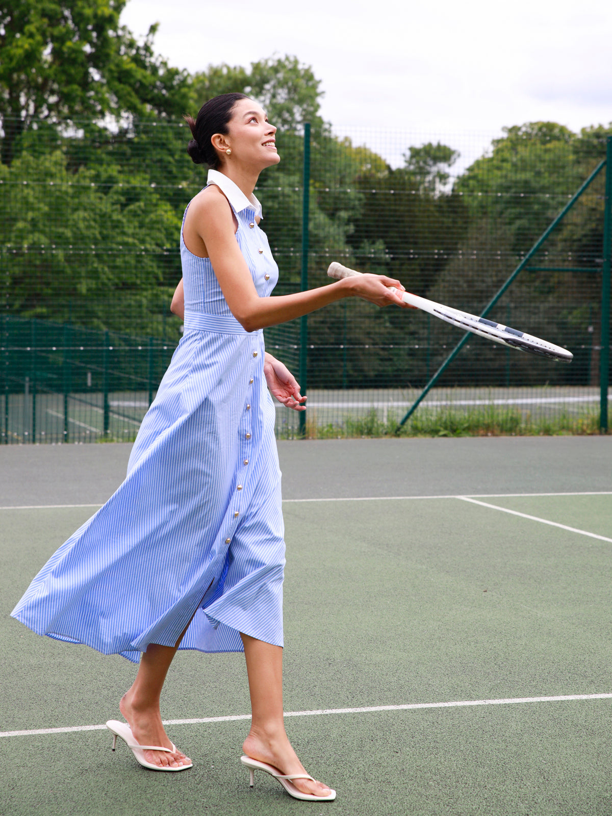 Amy Sleeveless Buttoned Maxi Dress