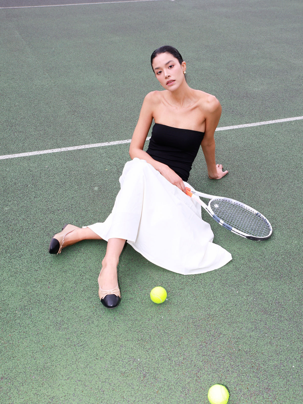 Toronto Contrast Tube Long Dress