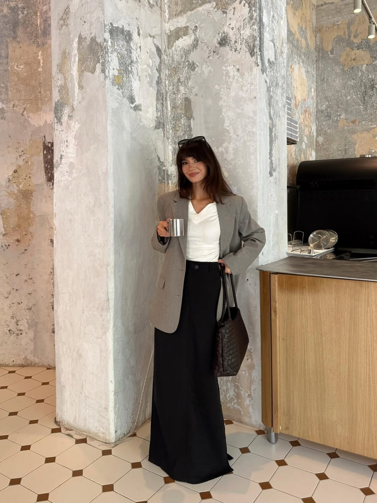 Staple Buttoned Maxi Skirt