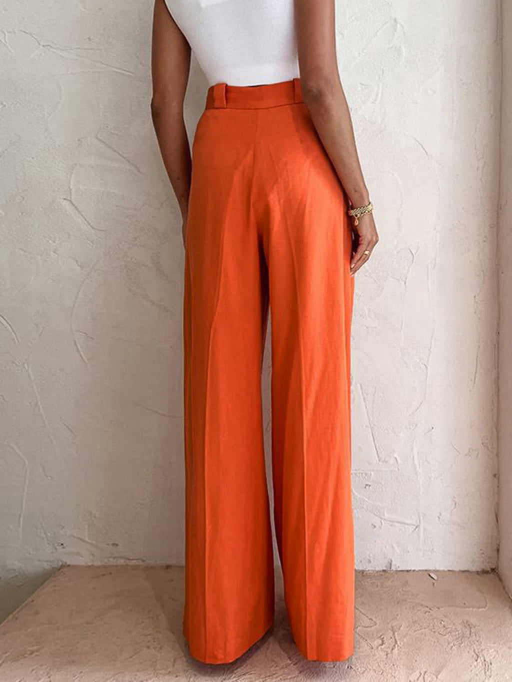 Vitamin Sea Linen Cotton Relaxed Wide-Leg Pants