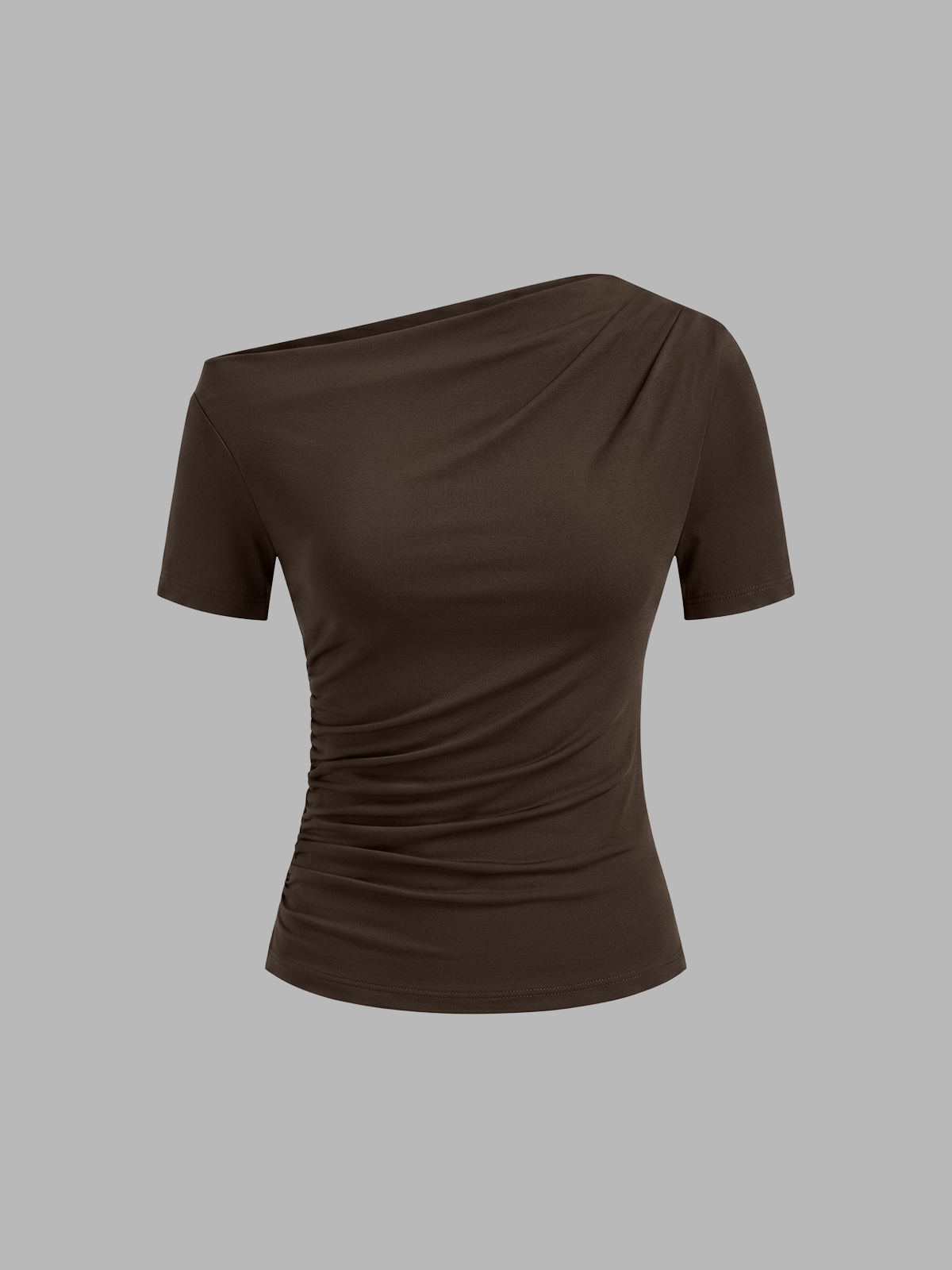 Gathered Charm Off-Shoulder Short Sleeve Top