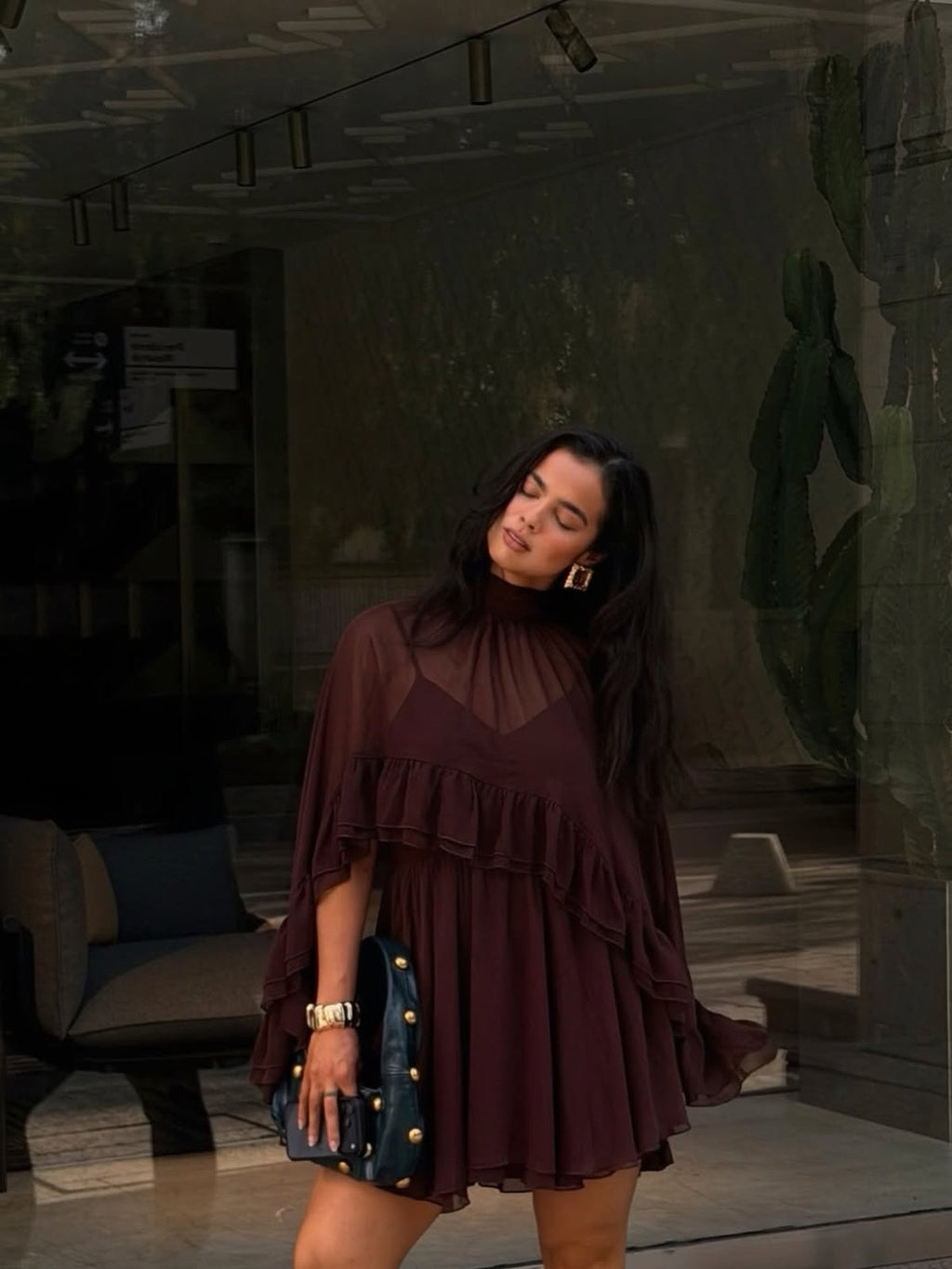 Lara Lifestyle Chic Cape Dress